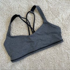 LULULEMON ATHLETICA Gray Sports Bra